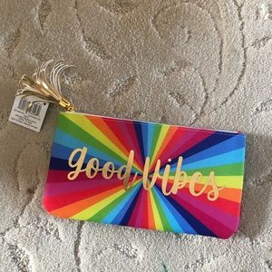 Good Vibes Pouch by Artist's Loft Rainbow bag